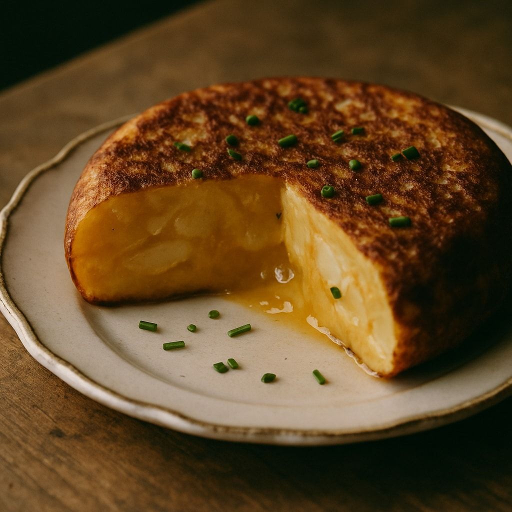 Tortilla de patata versión Sucar — Huevo de corral · patata confitada · cebolla pochada lenta