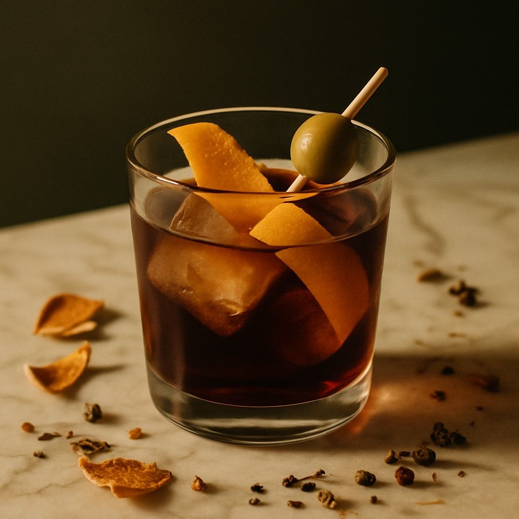Vermut casero, infusión 21 días — Vino blanco · botánicos · piel de naranja · oliva